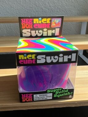 Nee Doh Nice Cube Swirl Super Solid Squish - Multicolor